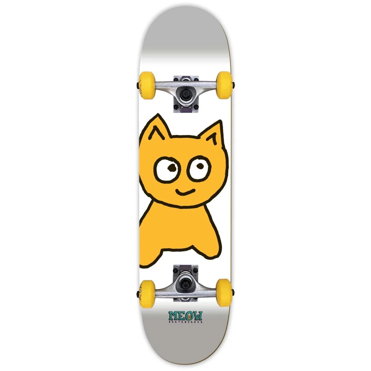 Meow Complete Skateboard Big Cat White 8.0