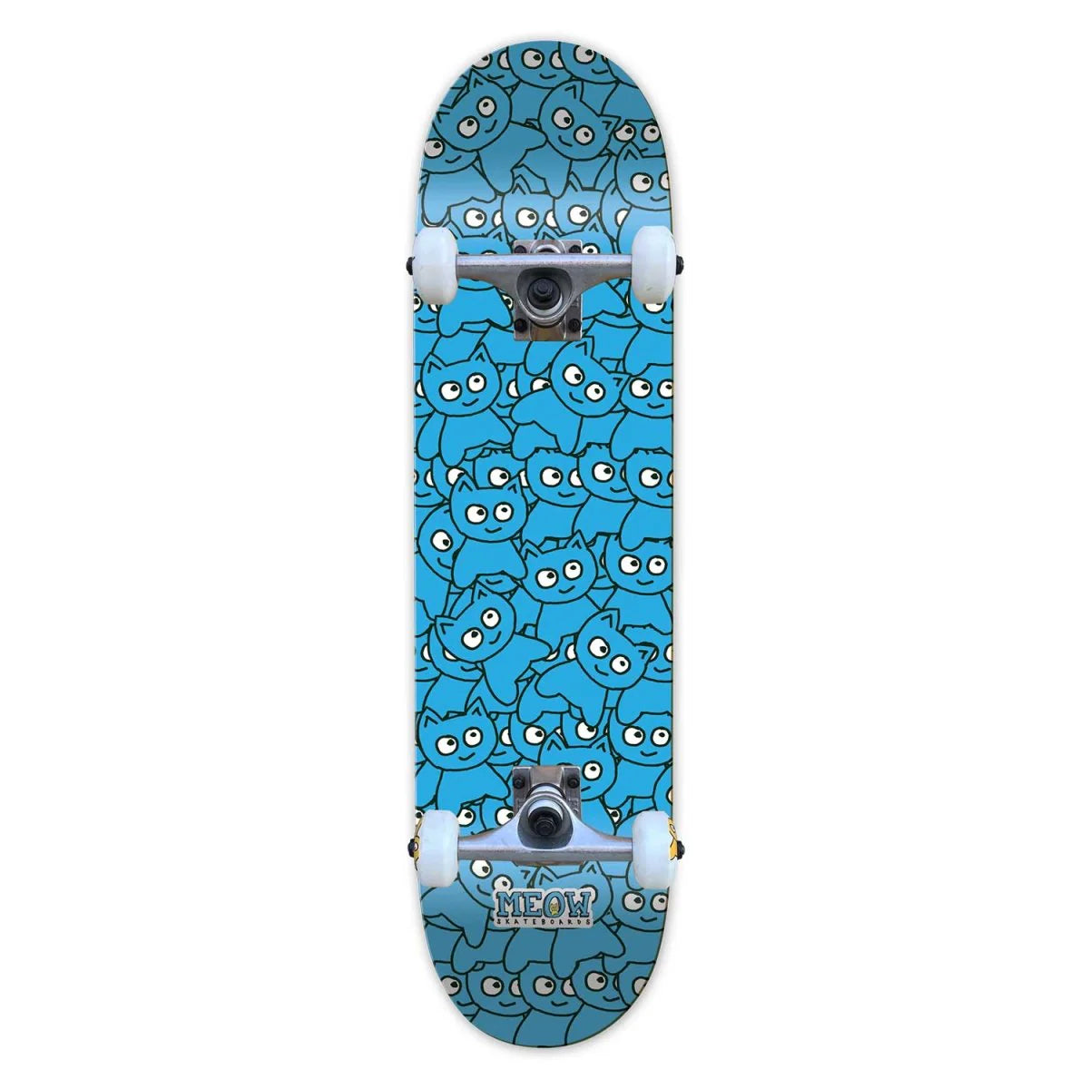 Meow Complete Skateboard Sticker Pile CMKY Cyan 8.25