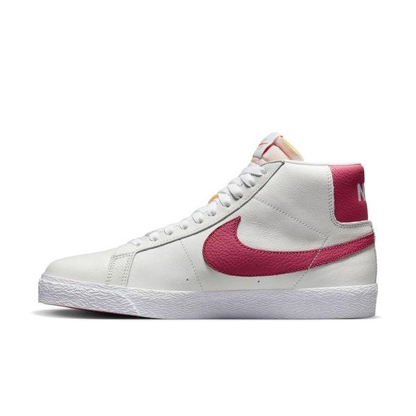 Zapatillas Nike SB Zoom Blazer Mid ISO blancas y remolacha