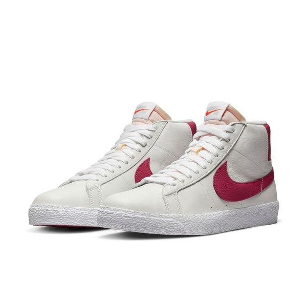Zapatillas Nike SB Zoom Blazer Mid ISO blancas y remolacha