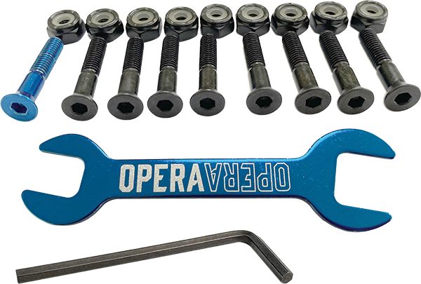 Opera Hardware 1 Inch Allen Black Blue