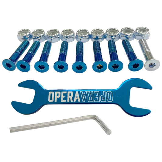 Opera Hardware 7/8 Inch Allen Blue Silver