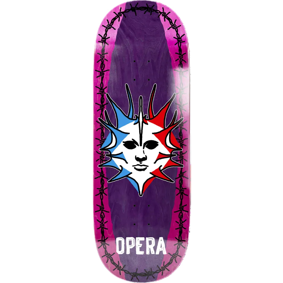 Opera Skateboard Deck Fatties Torn Spike ex7 Purple Pink 11.0