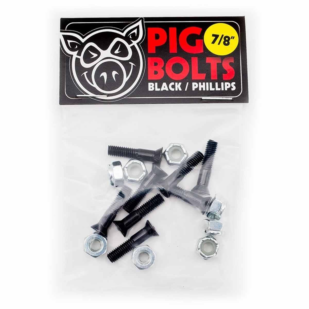 Pig Hardware 7/8 Inch Phillips Black Silver