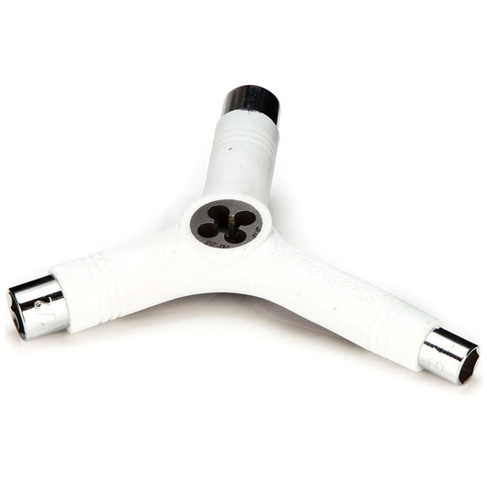 Pig Skateboard Tool Tri Socket Threader White