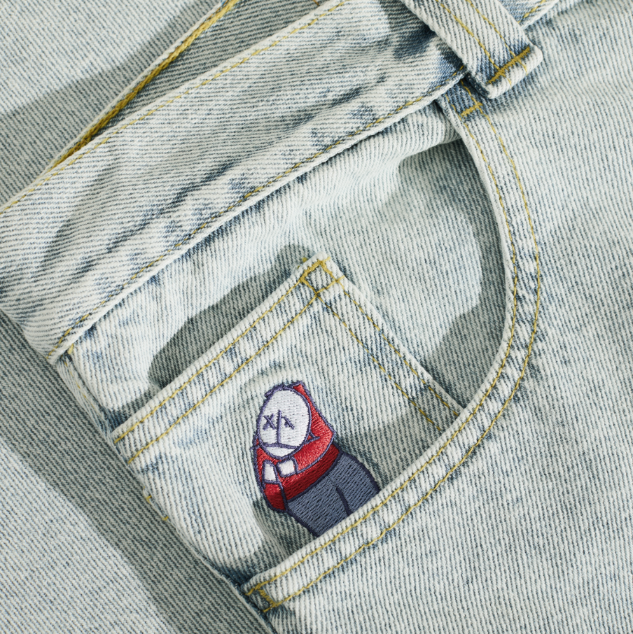 Pantalones para niño grande Polar Skate Co. con logotipo OG en azul claro