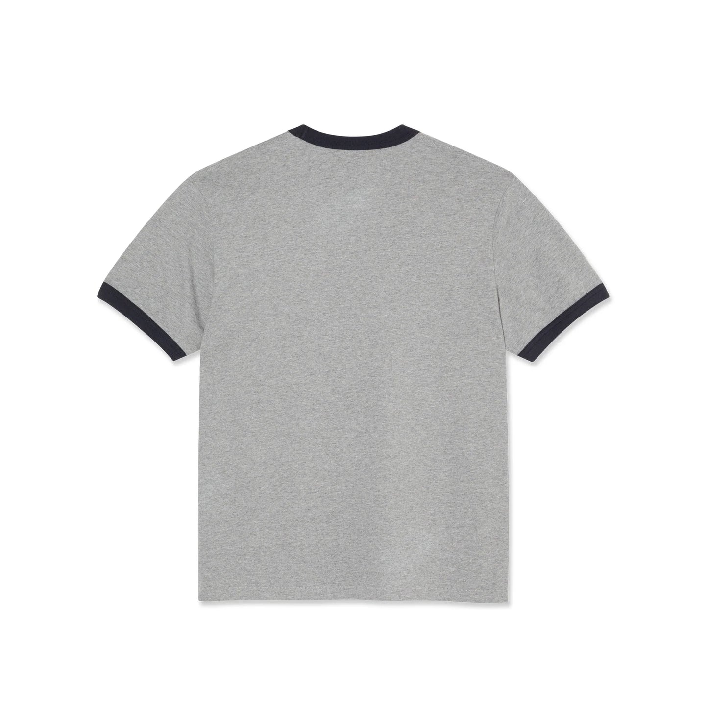 Camiseta Ringer Polar Skate Co. Gris jaspeado y azul marino