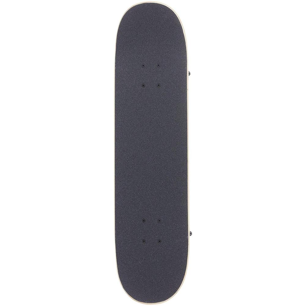 Black skateboard deck on a white background