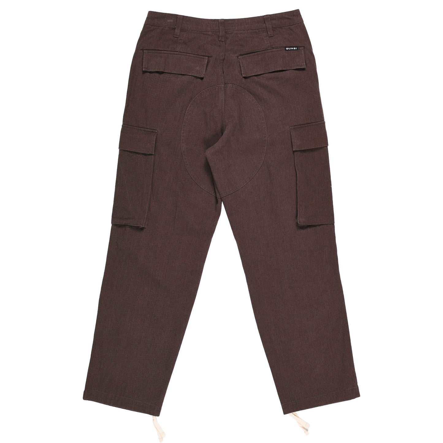 Brown cargo pants on a white background