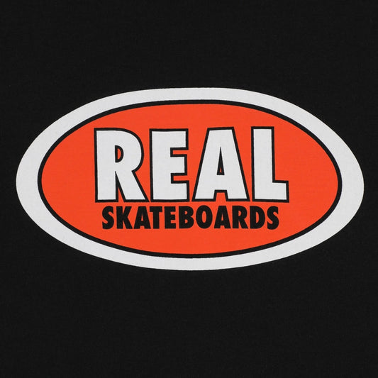 Real Shirt Oval Logo Long Sleeve Black Orange
