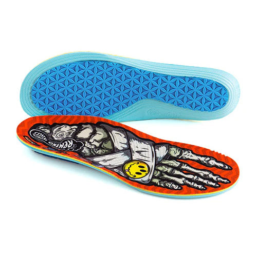 Colorful insole with a skeleton design on a white background