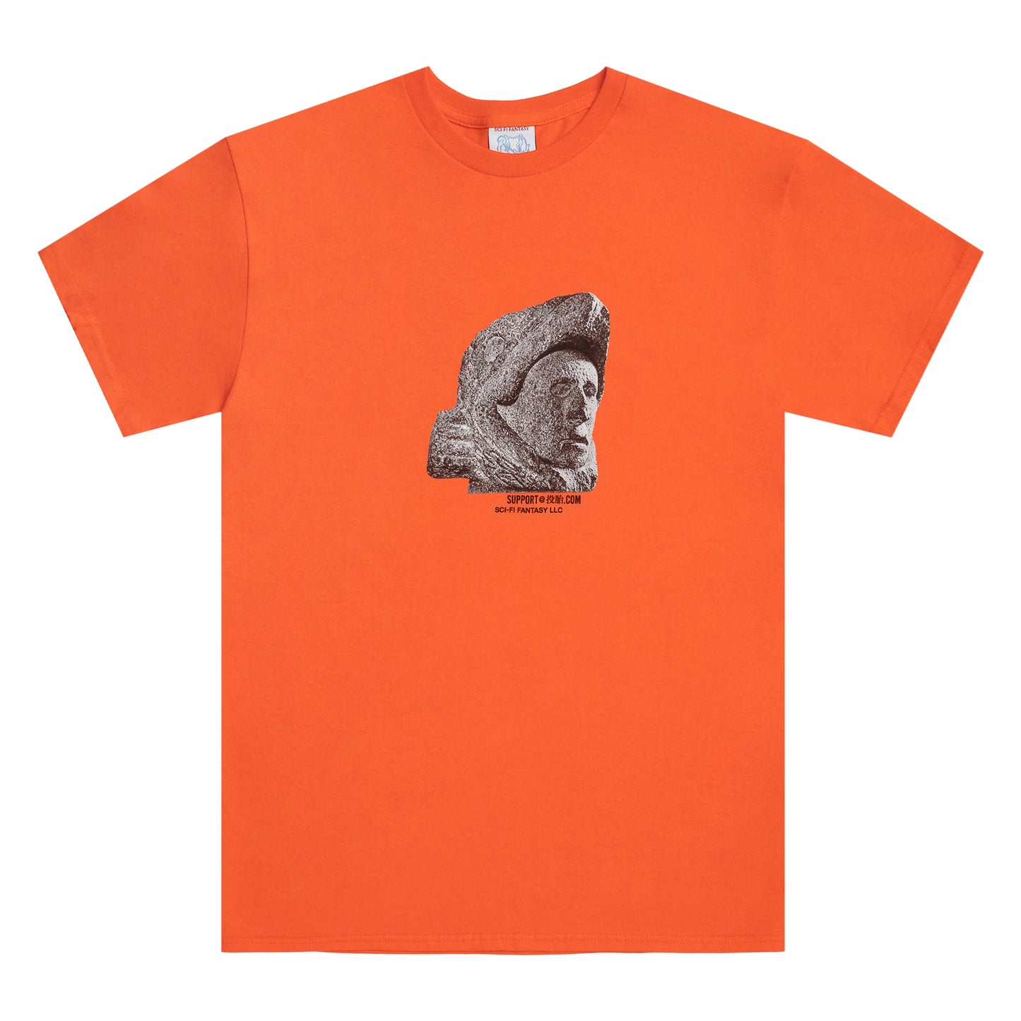 Camiseta precolombina de fantasía y ciencia ficción naranja