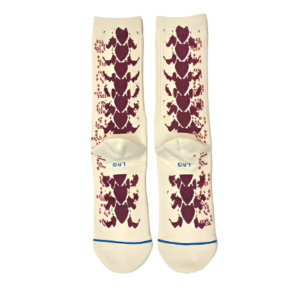Calcetines Late Nite Stars x Stance Blanco Rojo
