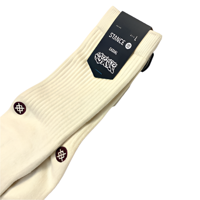 Calcetines Late Nite Stars x Stance Blanco Rojo