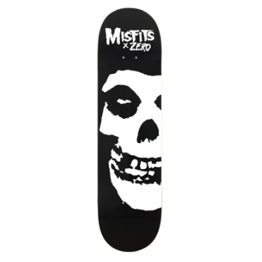 Zero Skateboard Deck Misfits Fiend Skull Black 8.0