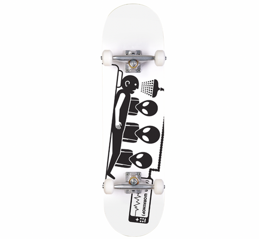 Alien Workshop - Patineta completa Abduction, color blanco, 7,75