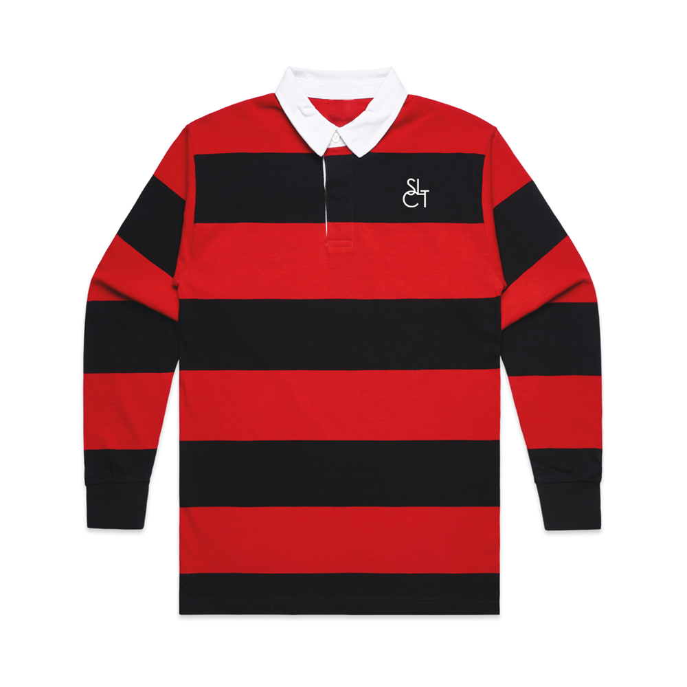 Camiseta de rugby de manga larga Select Rojo Negro