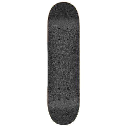 Black skateboard deck on a white background