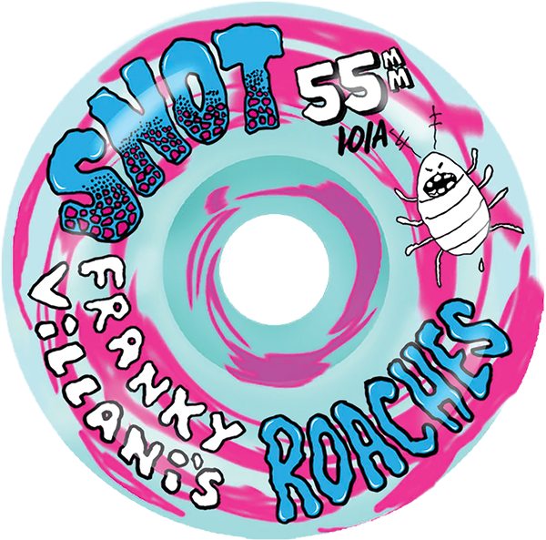 Snot Wheels Villani Roaches Conical 55mm 101A Blue Swirl