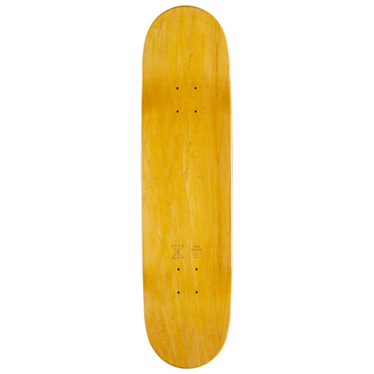 Wooden skateboard deck on a white background