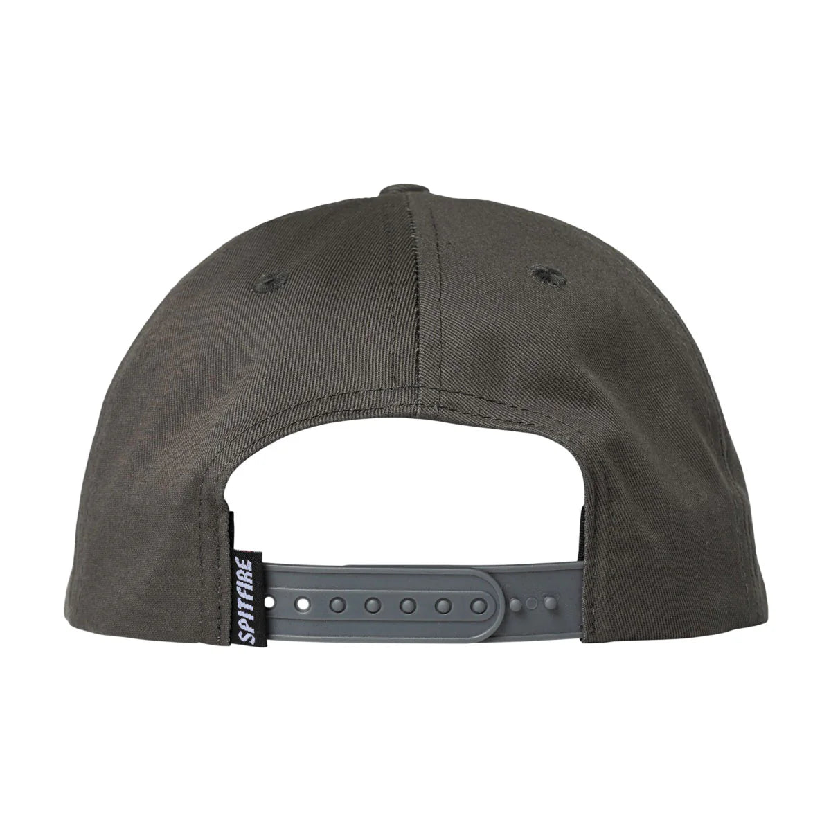 Dark gray cap with a visible brand logo on the back against a white background