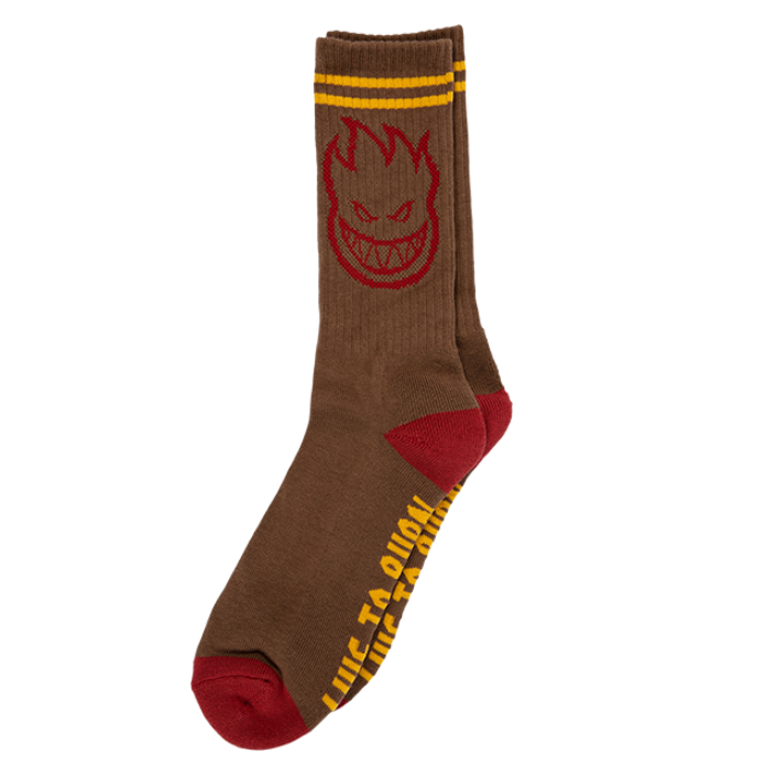 Spitfire Socks Bighead Brown Red Gold