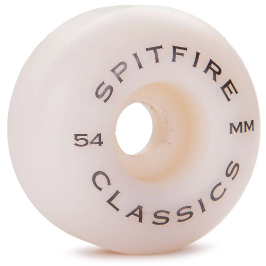 Spitfire Classics skateboard wheel with '54 mm' text on a white background