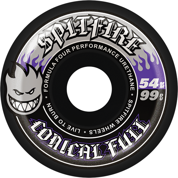 Spitfire Wheels Formula 4 Conical Full 54mm 99A Black