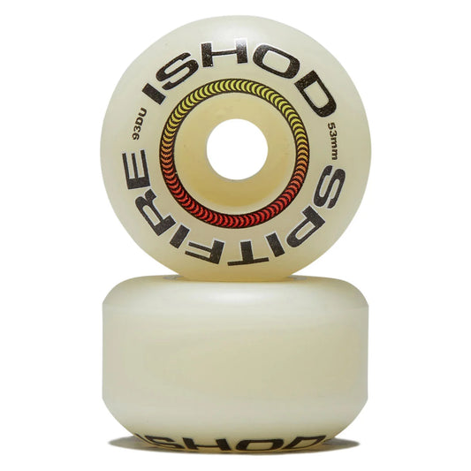 Skateboard wheel with 'Ishod' branding on a white background