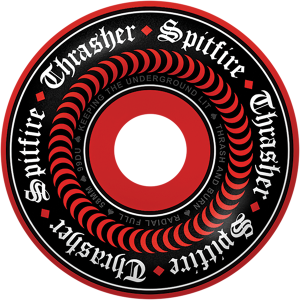 Spitfire Wheels Formula 4 Radial Full 58mm 99A Thrasher Oath Red