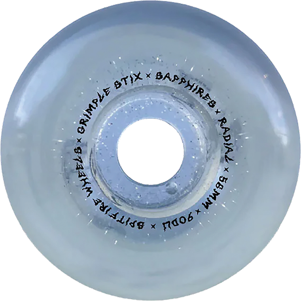 Spitfire Wheels Sapphire Cruiser 56mm 90A Grimple Dust Clear Silver