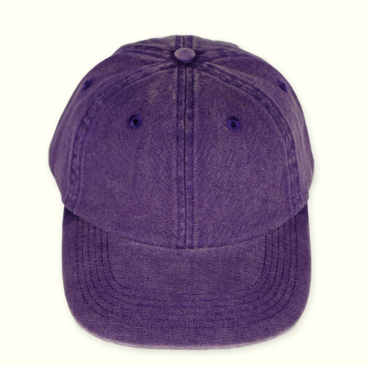 Purple baseball cap on a white background