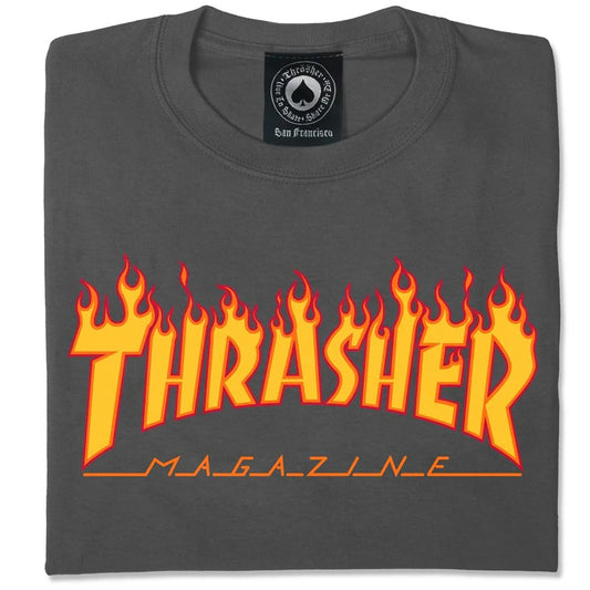 Thrasher Shirt Flame Charcoal