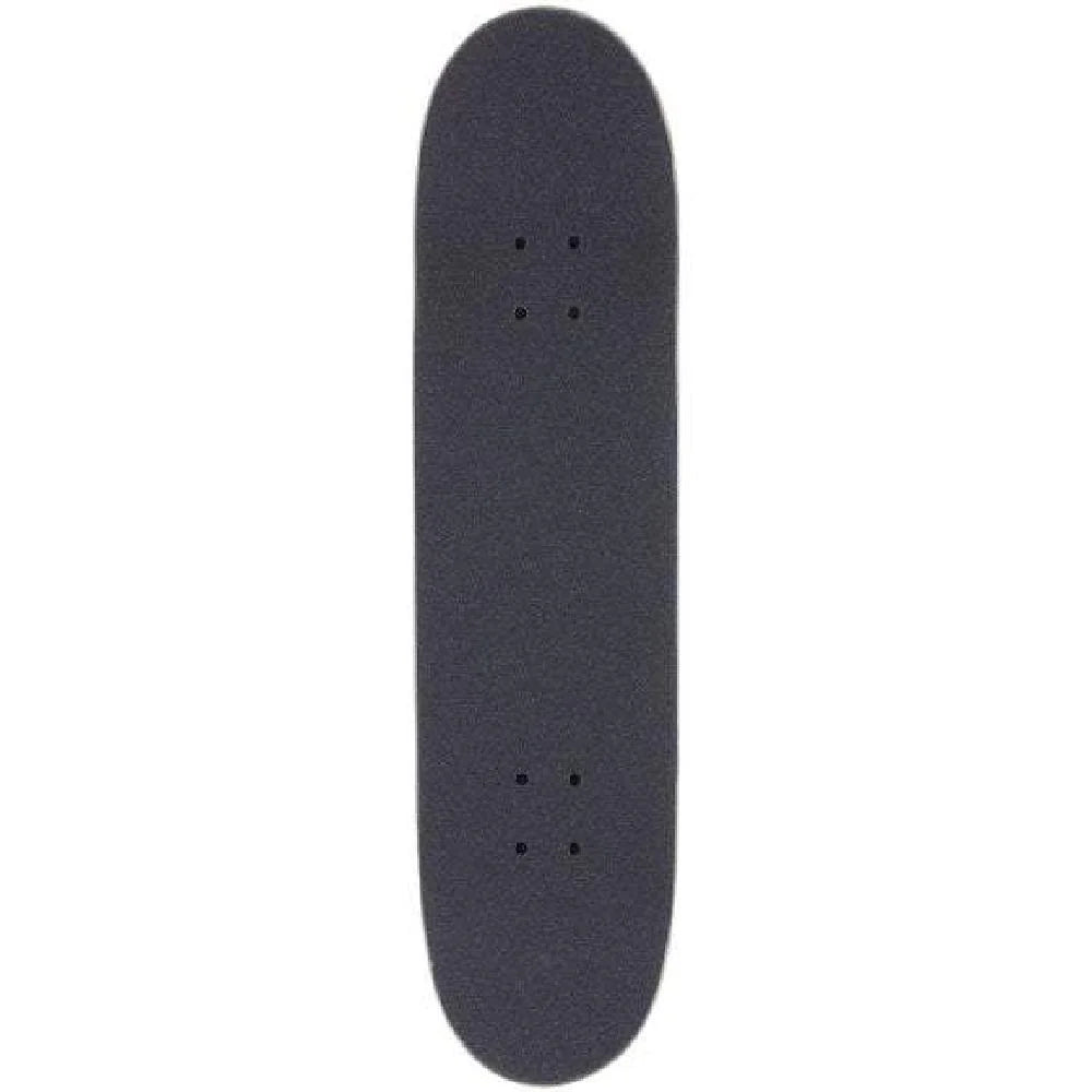 Black skateboard deck on a white background