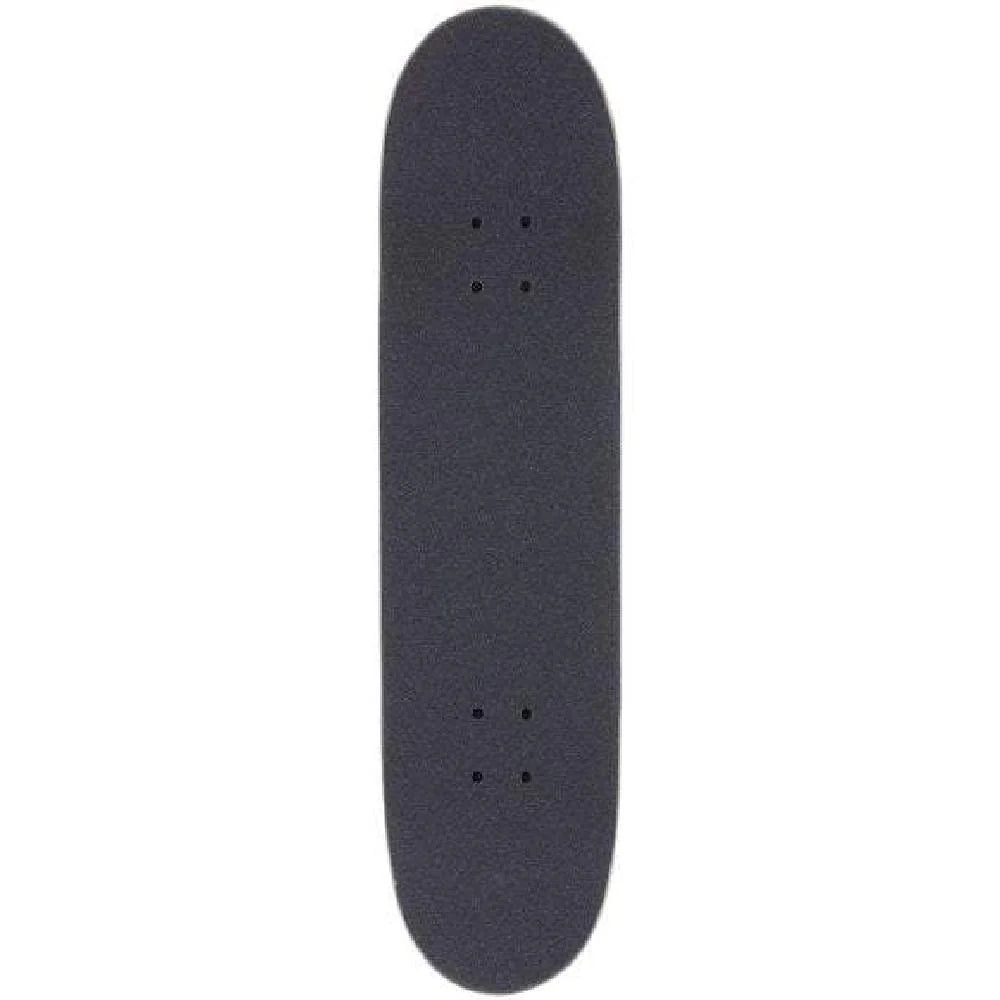 Black skateboard deck on a white background