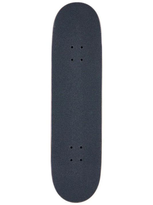 Black skateboard deck on a white background