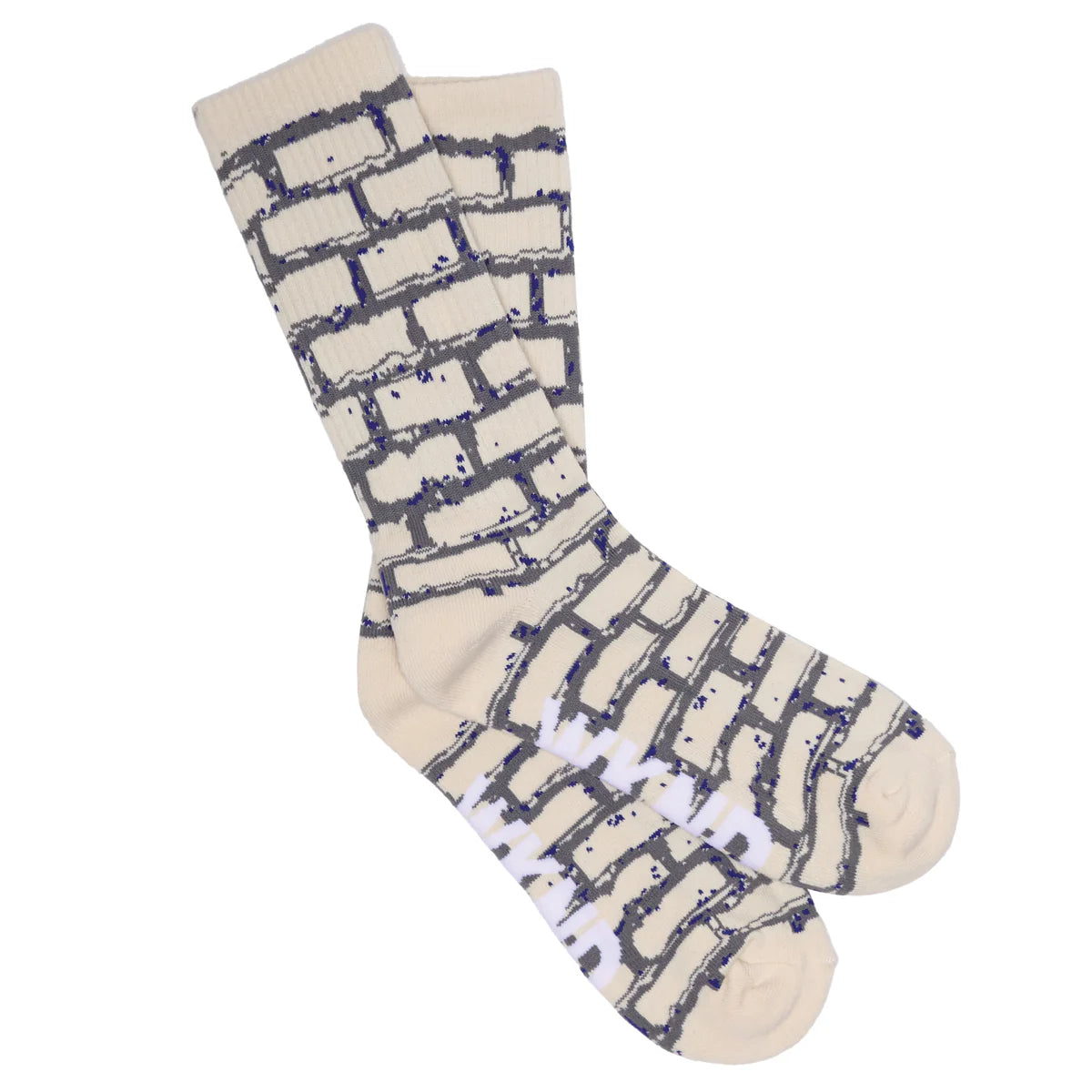 Socks with a geometric pattern on a white background