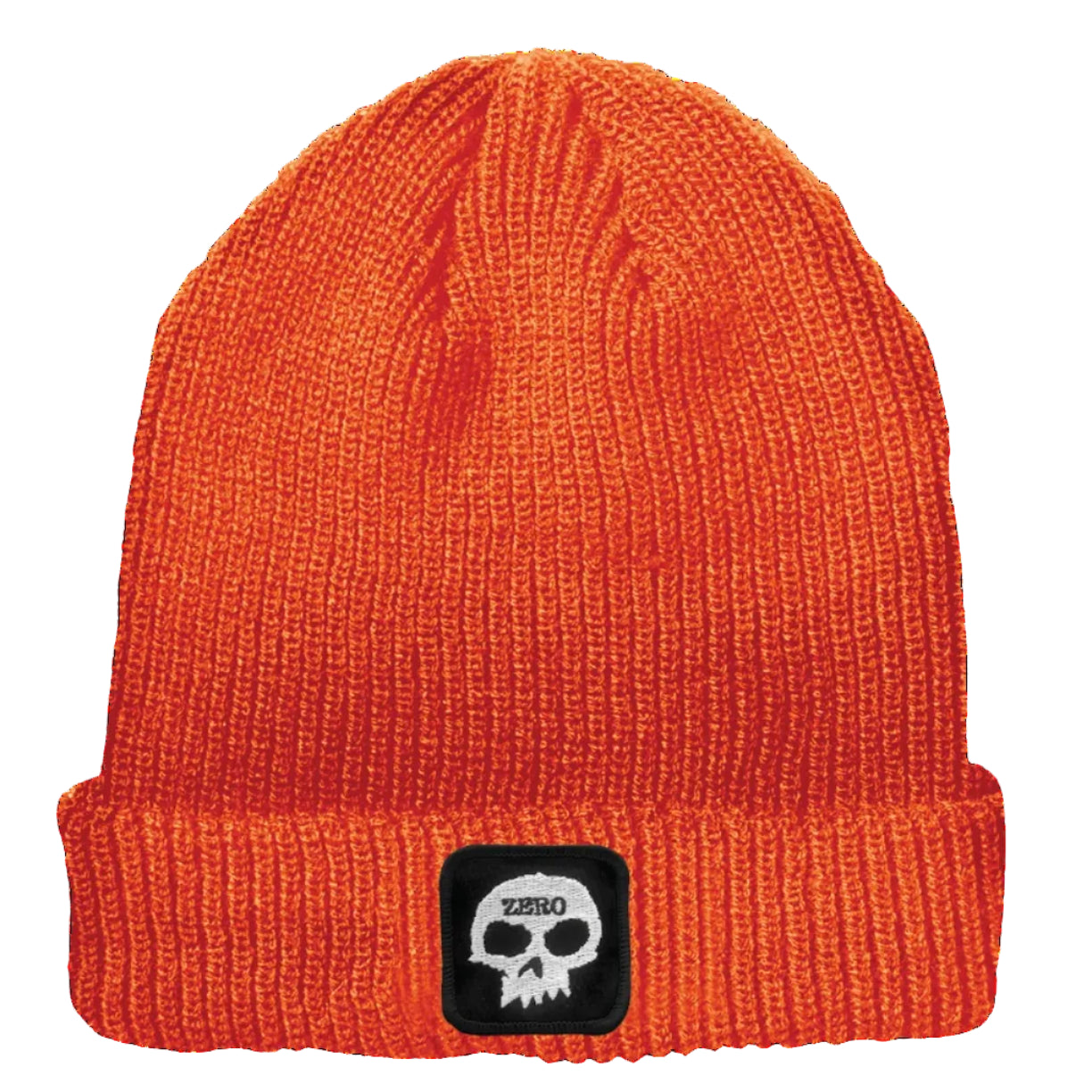 Zero Beanie Single Skull Patch Orange