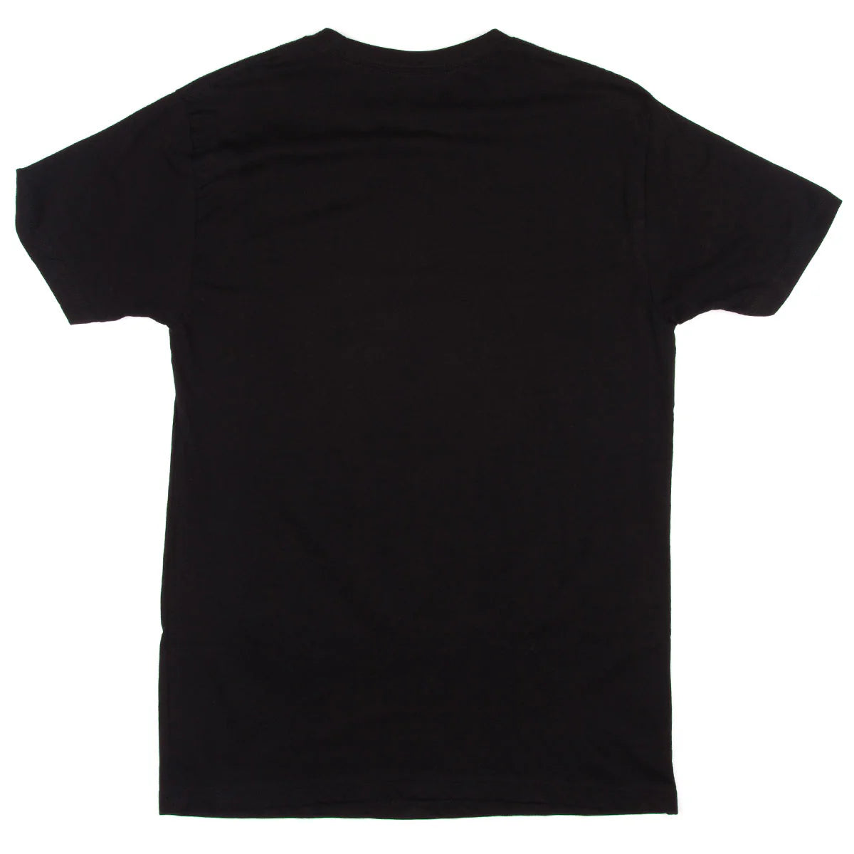 Black t-shirt on a white background