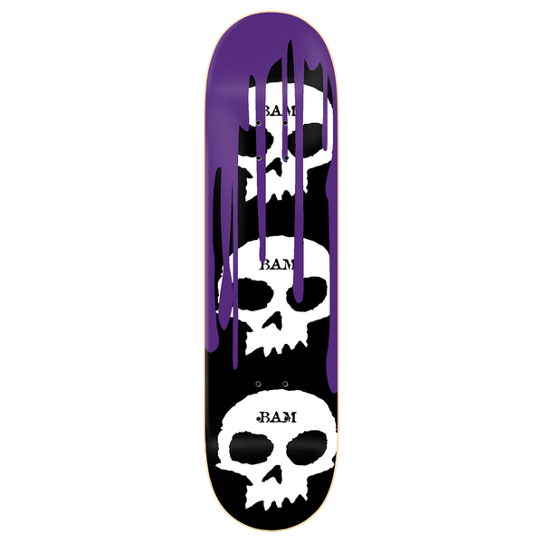 Zero Skateboard Deck Margera 3 Skull Blood 8.25 Purple
