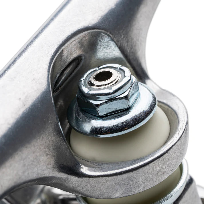 Close-up of skateboard truck
