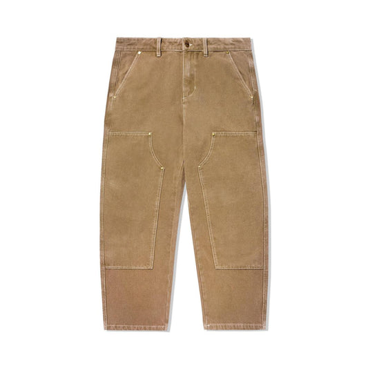 Pantalones de trabajo con doble rodilla de Butter Goods, color marrón lavado