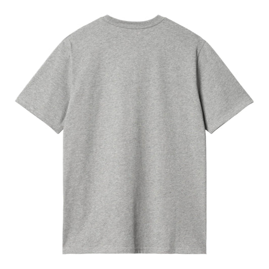Camiseta de manga corta con bolsillo Carhartt WIP gris jaspeado