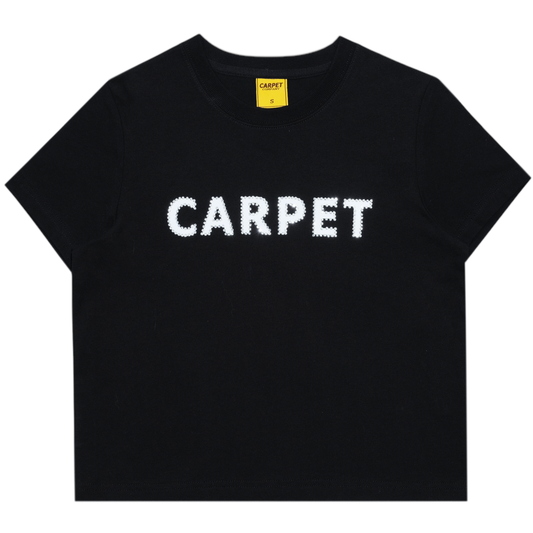 Camisa de niña de Carpet Company con diamantes de imitación en negro