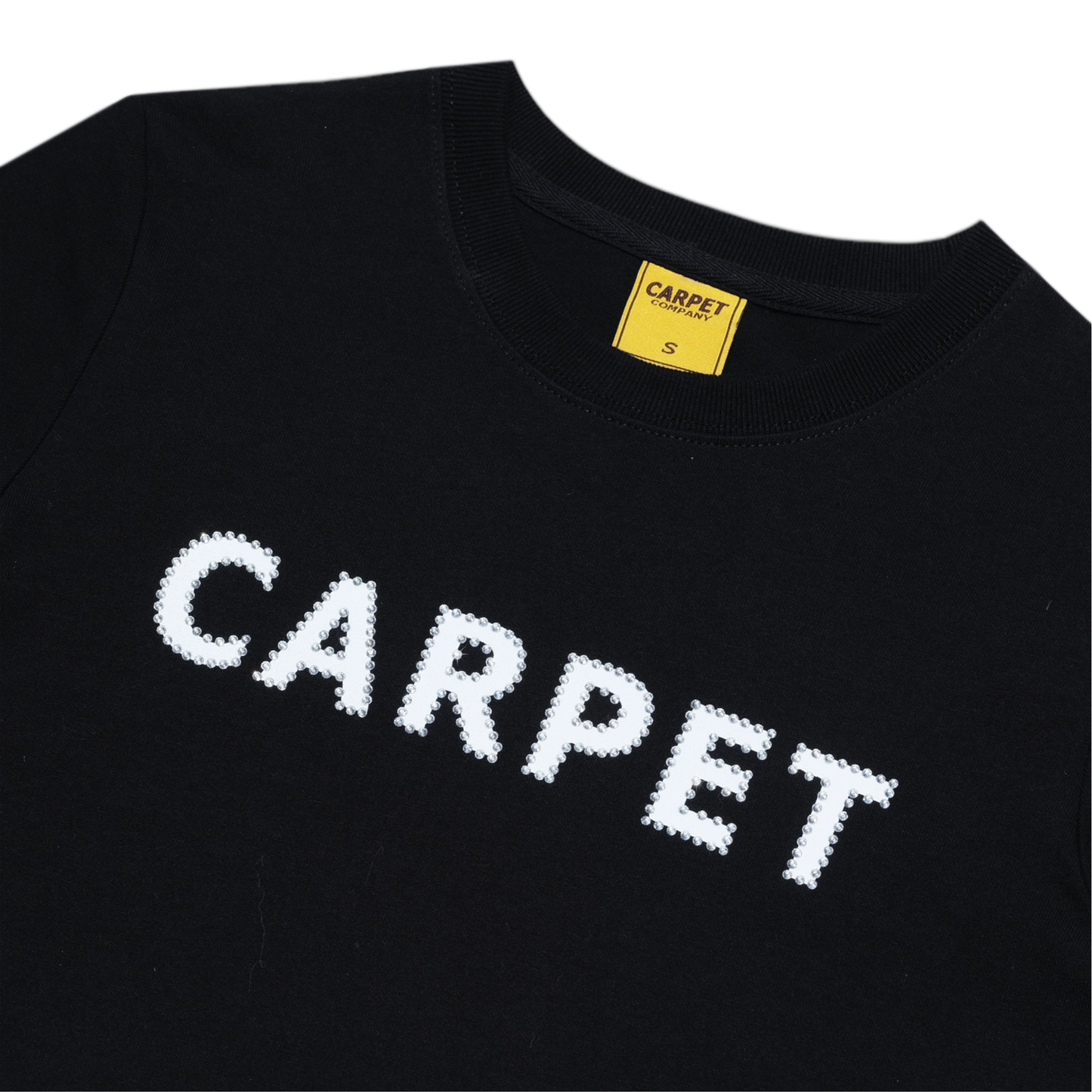 Camisa de niña de Carpet Company con diamantes de imitación en negro