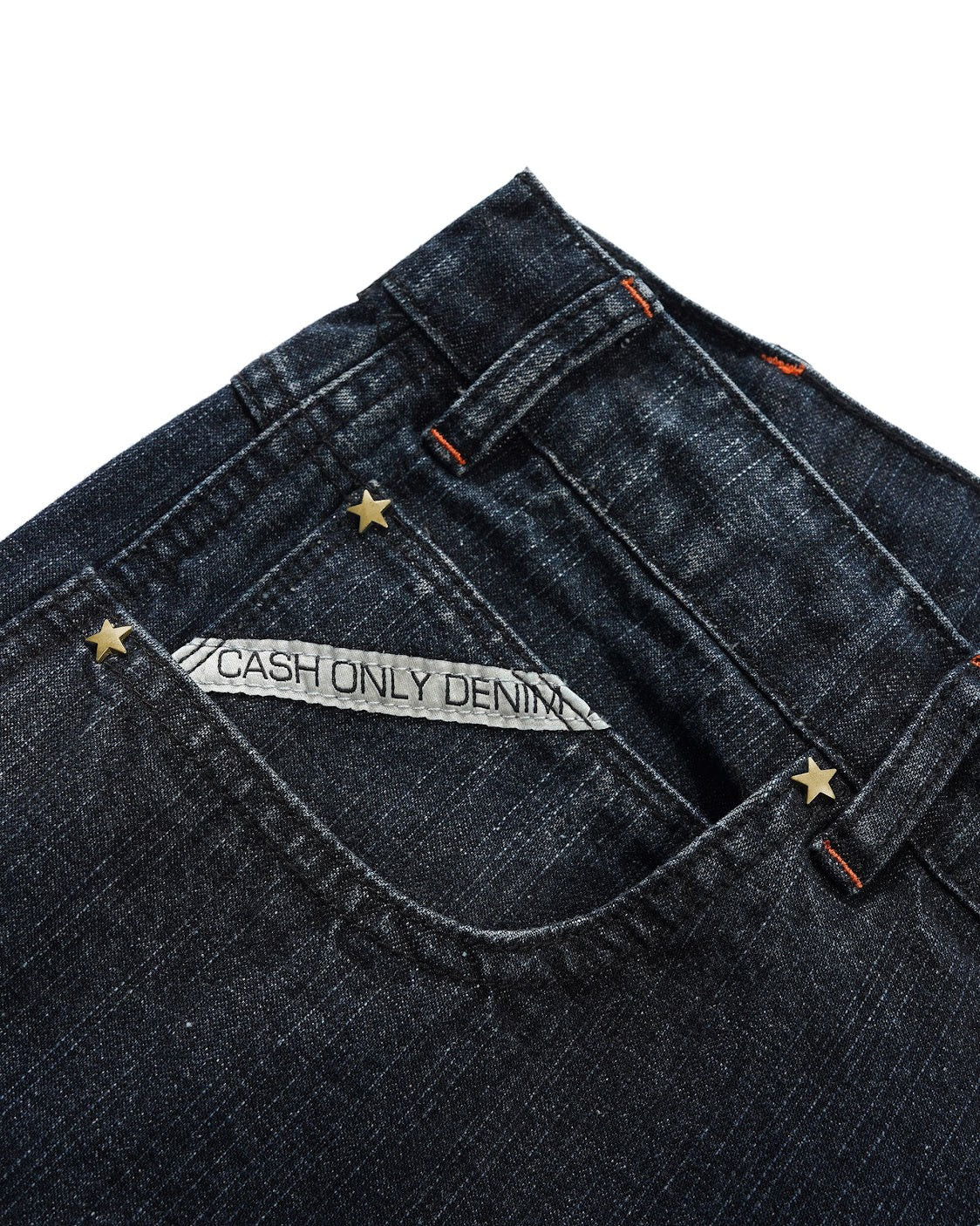 Cash Only Company Denim Shorts Distress Washed Midnight