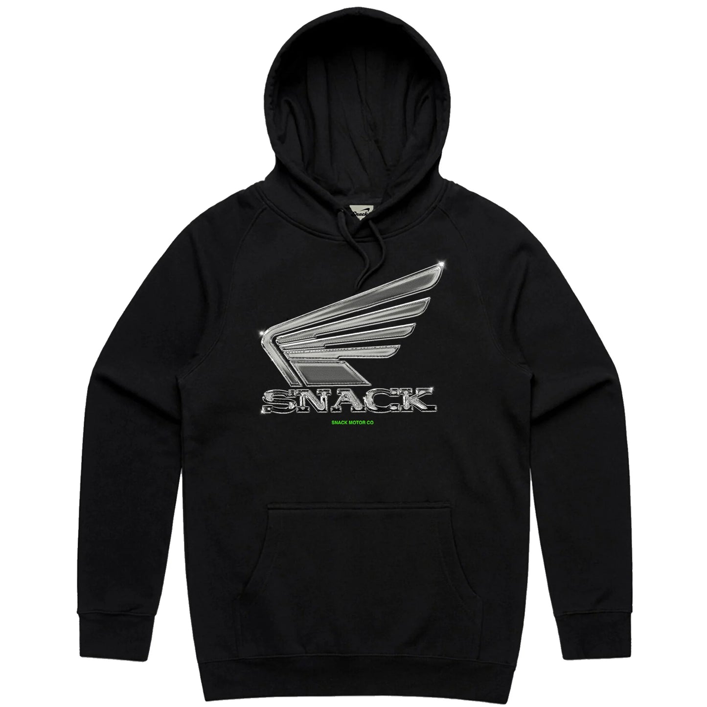 Sudadera con capucha negra Snack Chrome Wings