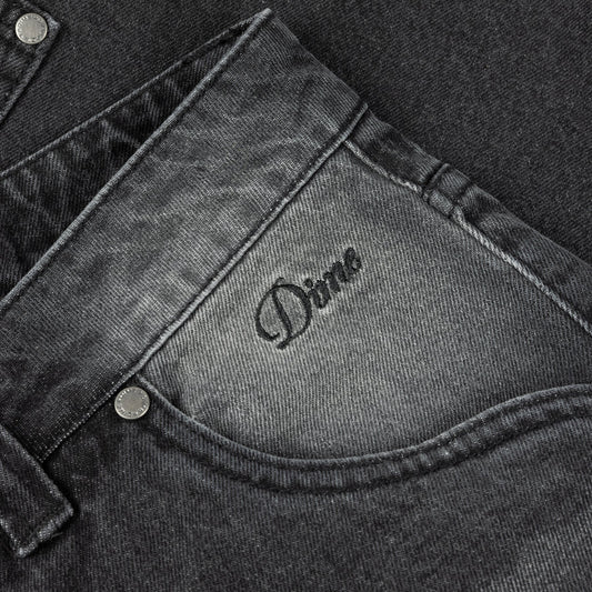 Pantalones cortos vaqueros Dime Carpenter con acabado negro arenado