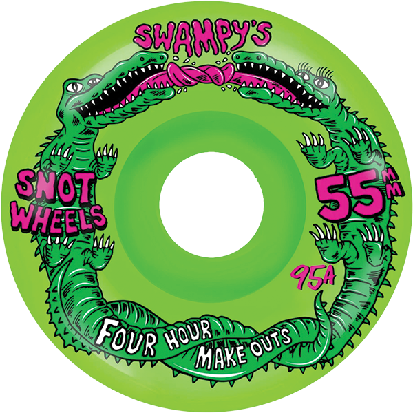 Snot Wheels Swampy Four Hour Conical 55mm 99A Neon Green