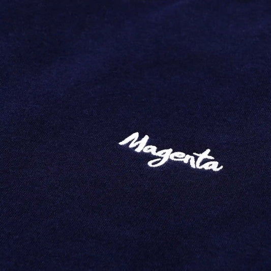blue magenta sweatshirt